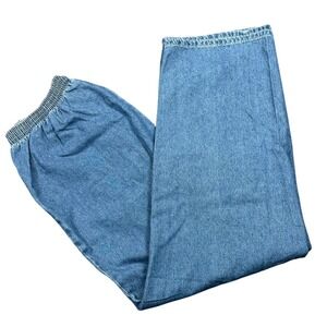 Liz & Me Signature Secret Slimmer Jeans 14W 00X Blue Denim Straight Leg Pull On